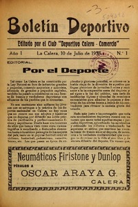 Boletín deportivo.