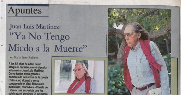 Ya no tengo miedo a la muerte