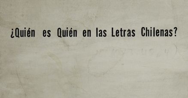 María Silva Ossa: ¿Quién es quién en las letras chilenas?