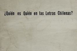 María Silva Ossa: ¿Quién es quién en las letras chilenas?