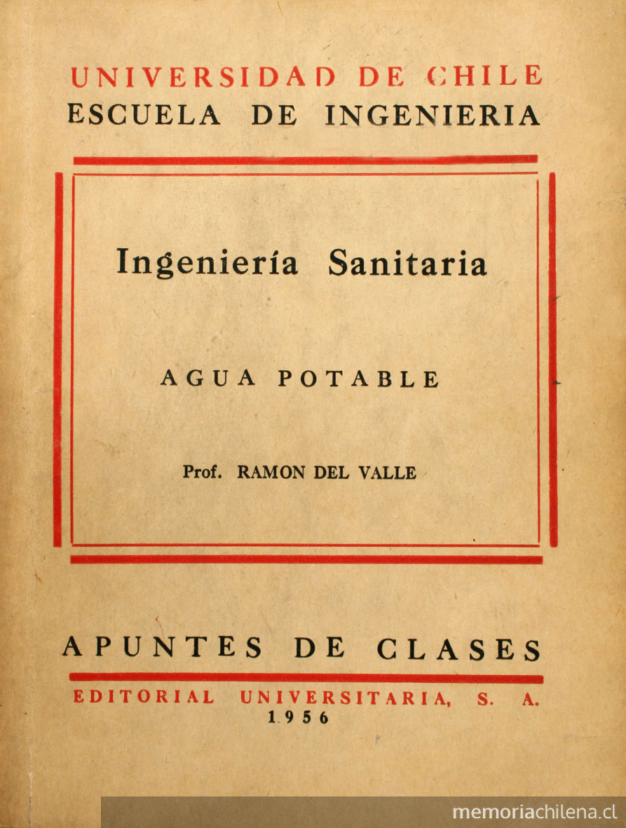 Portada de Ingeniería sanitaria :agua potable, 1956