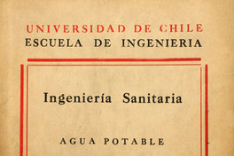 Portada de Ingeniería sanitaria :agua potable, 1956