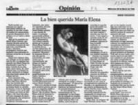 La bien querida María Elena  [artículo] Sergio Vodanovic.