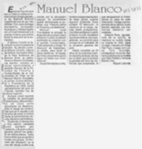 Manuel Blanco  [artículo] Miguel Laborde.