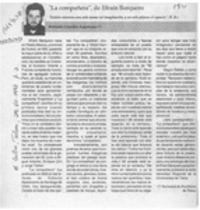 "La compañera", de Efraín Barquero  [artículo] Bernardo González Koppmann.