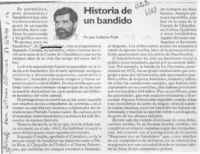 Historia de un bandido  [artículo] Juan Guillermo Prado.