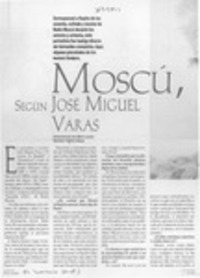 Moscú según José Miguel Varas  [artículo] Ana María Larraín.
