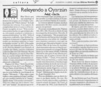 Releyendo a Oyarzún  [artículo] Filebo.