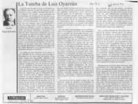 La tumba de Luis Oyarzún  [artículo] Jorge Edwards.