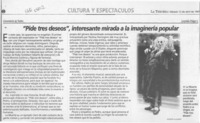 "Pide tres deseos", interesante mirada a la imaginería popular  [artículo] Leopoldo Pulgar I.