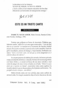 Este es mi triste canto  [artículo] Héctor Monsalve.