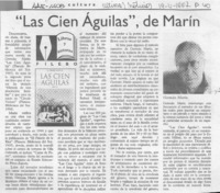 "Las cien águilas", de Marín  [artículo] Filebo.