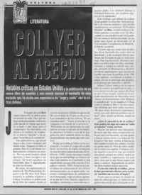 Collyer al acecho  [artículo] Valeria de los Ríos.