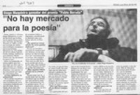 "No hay mercado para la poesía"  [artículo].