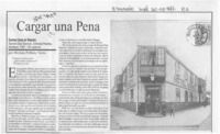 Cargar una pena  [artículo] Hernán Poblete Varas.