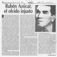 Rubén Azócar, el olvido injusto