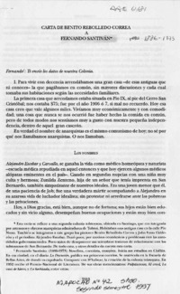 Cartas de Benito Rebolledo Correa a Fernando Santiván  [artículo].