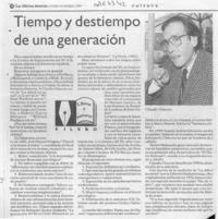 Tiempo y destiempo de una generación