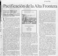 Pacificación de la Alta Frontera  [artículo] Francisco José Folch.