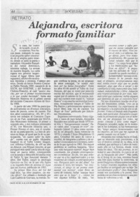 Alejandra, escritora formato familiar  [artículo] Paula Pascual.