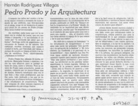 Pedro Prado y la arquitectura  [artículo] Hernán Rodríguez Villegas.