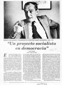 "Un proyecto socialista en democracia"  [artículo] Víctor Vaccaro.