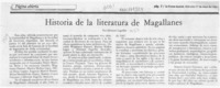 Historia de la literatura de Magallanes  [artículo] Silvestre Fugellie.