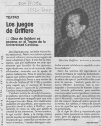 Los juegos de Griffero