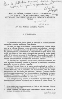 Emilio Vaïsse, Párroco en el Vicariato Apostólico de Antofagasta, 1889-1893