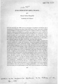 Juan Uribe-Echevarría Uriarte  [artículo] Manuel Salvat Monguillot.