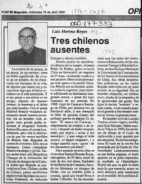 Tres chilenos ausentes