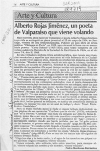 Alberto Rojas Jiménez, un poeta de Valparaíso que viene volando