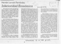 Inferioridad económica  [artículo] Hernán Larraín Fernández.