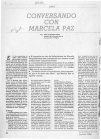 Conversando con Marcela Paz