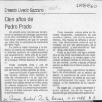 Cien años de Pedro Prado