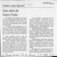 Cien años de Pedro Prado