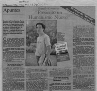 "Presiento un humanismo nuevo"  [artículo] María Teresa Cárdenas M.