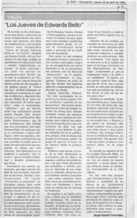 "Los jueves de Edwards Bello"  [artículo] Sergio Ramón Fuentealba.