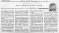 El crítico literario Ricardo Latcham