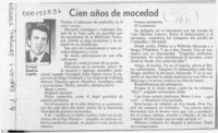 Cien años de mocedad  [artículo] Enrique Ramírez Capello.