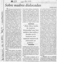Sobre madres dislocadas  [artículo] Adriana Valdés.