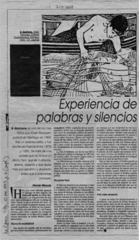 Experiencia de palabras y silencios  [artículo] Hernán Miranda.