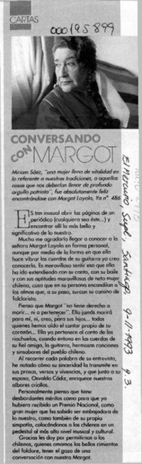 Conversando con Margot  [artículo].