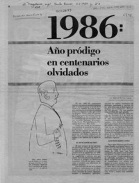 1986, año pródigo en centenarios olvidados