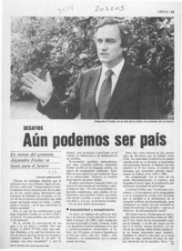 Aún podemos ser país  [artículo] Guillermo Blanco.