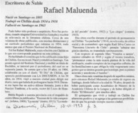 Rafael Maluenda  [artículo].