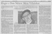 Elogio a don Néstor Meza Villalobos
