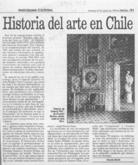 Historia del arte en Chile  [artículo] Ricardo Bindis.