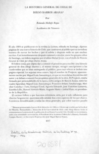 La historia de Chile de Diego Barros Arana