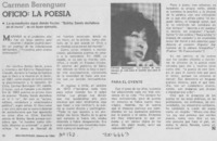 Oficio; La poesía